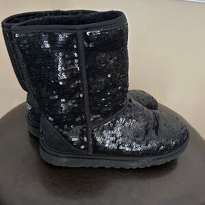 UGG Black Sequin Boots size 6